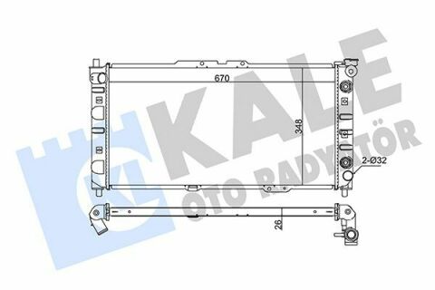 KALE MAZDA Радиатор охлаждения Mazda 323 F V 1.5/1.8 94-