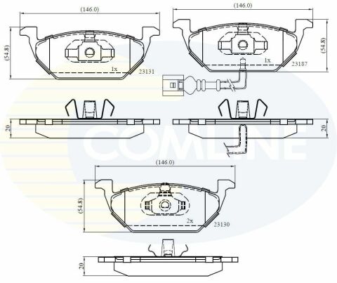 CBP1851 Comline - Тормозные колодки для дисков