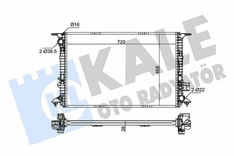 KALE VW Радіатор охолодження Audi A8 10-