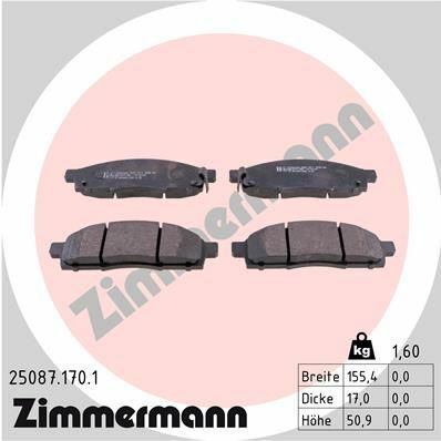 Колодки тормозные (передние) Nissan NV200 10- (Tokico)