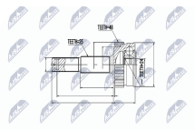 Комплект шарнірів, приводний вал 