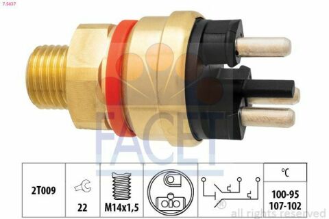 Датчик вмикання вентилятора Mercedes Benz W124/201 M102/OM601 82->