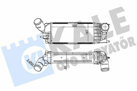 KALE CITROEN Інтеркулер C5 III, Peugeot 407 1.6/2.0HDI 08-