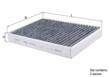 Фільтр салону BMW 5 (G30/F90) / 7 (G11/G12) 15- (вугільний) (к-кт 2 шт)