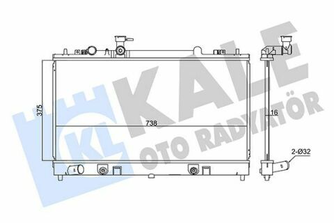 KALE MAZDA Радиатор охлаждения Mazda 6 1.8/2.3 02-