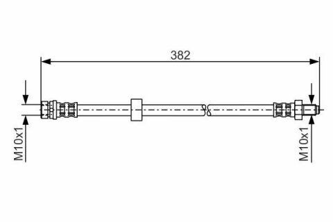 Шланг тормозной (задний) Ford Connect 02-13 (L=352mm)