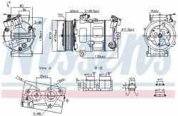 Компресор кондиціонера Opel Movano B 2.3 10–, Vivaro B 1.6 14–, Nissan, Renault, Fiat