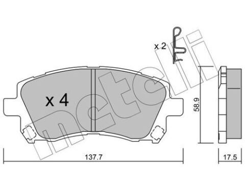 Колодки гальмівні (передні) Subaru Forester/Outback 97-03/Impreza 92-/Legacy 89-03