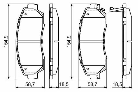 Колодки гальмівні (передні) Honda CR-V IV 1.6-2.4i 12- 