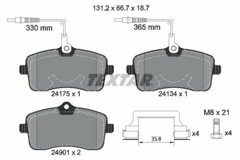 Колодки гальмівні (передні) Peugeot 407 1.6HDI/1.8/2.0/2.0HDI 04- (Lucas) Q+ (з датчиком)