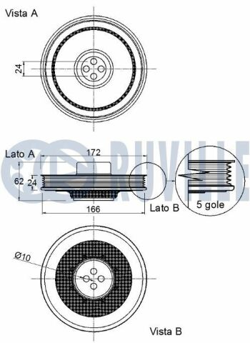 Шкив коленчатого вала mini cooper,one,clubman,countryman,paceman