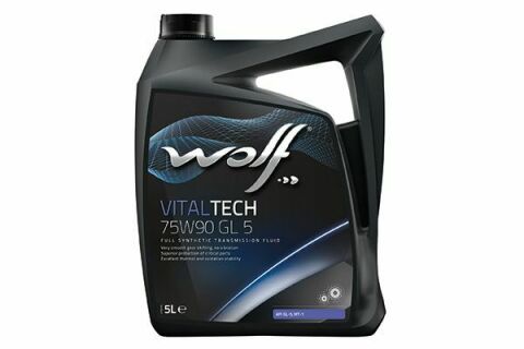 Трансмиссионное масло WOLF VITALTECH 75W-90 GL 5, 5 литров