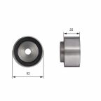 Обводной ролик ремня ГРМ GATES POWERGRIP IDLER