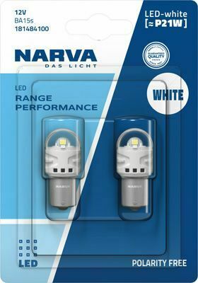 Автолампа P21W 12V 2.2W BA15s LED (біла) (к-кт 2 шт.)
