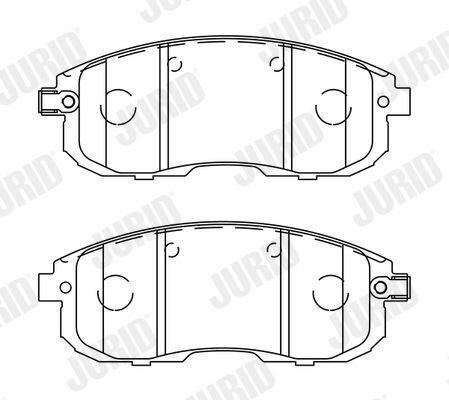 JURID NISSAN Тормозные колодки передн.Tiida 04-,Juke 14-,Maxima QX