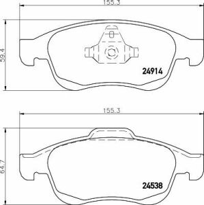 Тормозные колодки пер. Megane 09-/Duster 10-/Dokker 13-