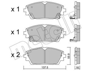 Колодки тормозные (передние) Mazda 3 18- (+датчики)