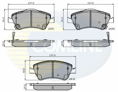 CBP31576 Comline - Тормозные колодки для дисков CBP31576 Comline - Тормозные колодки для дисков