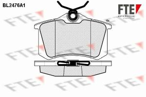 Комплект гальмівних накладок, дискове гальмо