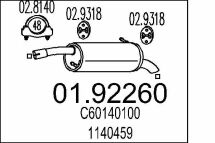 Задня  частина  вихлопної  системи