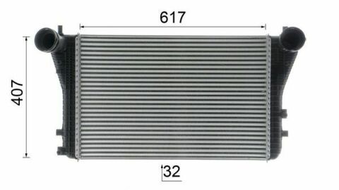 Радіатор інтеркулера VW Passat 1.9 TDI 05-10