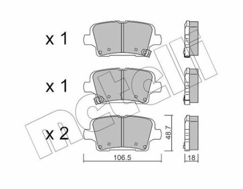 Колодки гальмівні (задні) Opel Insignia B 17-