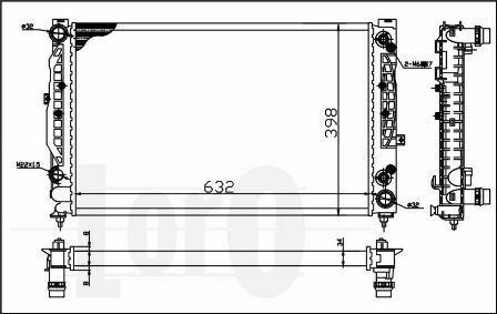 Радиатор охлаждения двигателя A4/A6/Passat 95-08 2.5-2.8