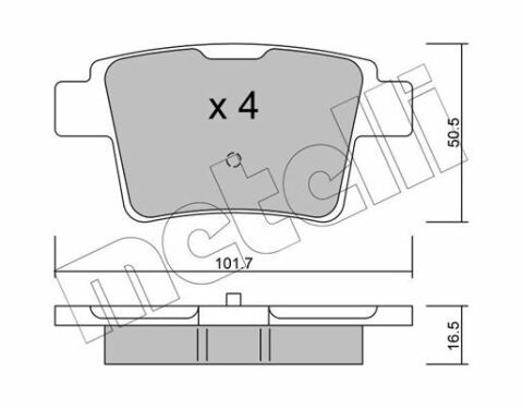 Тормозные колодки (задние) Ford Mondeo III 1.8-2.2 00-07