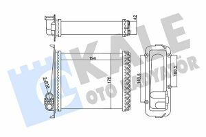 KALE VOLVO Радіатор опалення 850/C70/S70/V70,XC70