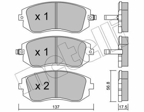 Колодки гальмівні (передні) Subaru Forester 02-/Impreza 00-/Legacy 03-14/Outback 03-