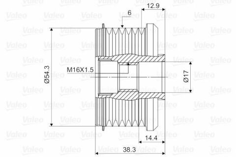 Шкив генератора Citroen Berlingo/Jumpy/Jumper/Nemo 1.4/1.6/2.0/2.2HDi