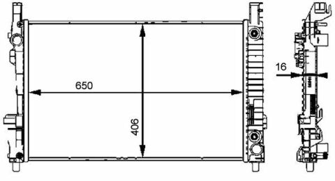 Радіатор  охолодження  MB  A-CL.  (W169)