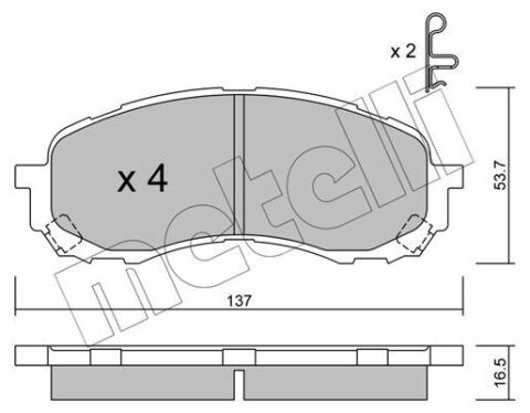 Колодки гальмівні (передні) Subaru Impreza 1.5/1.6 01-09