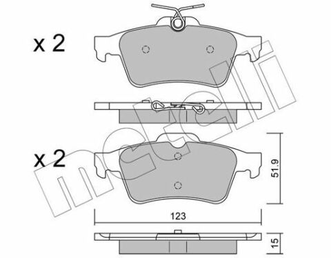 Тормозные колодки (задние) Ford Connect 13-/Kuga/C-Max/Focus/Volvo V40 12-