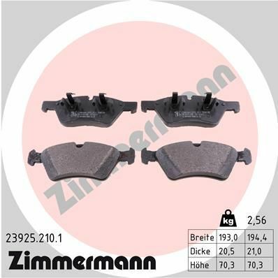 Колодки тормозные (передние) MB E-class (W211)/M-class (W164)/R-class (W251) 03-14/G-class (W463) 04