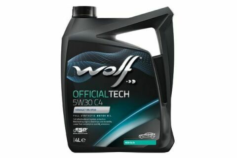 Моторное масло WOLF OFFICIALTECH C4 5W-30, 4 литра Моторное масло WOLF OFFICIALTECH C4 5W-30, 4 литра