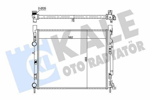 KALE RENAULT Радіатор охолодження Kangoo,DB Citan 1.2/1.5dCi 08-