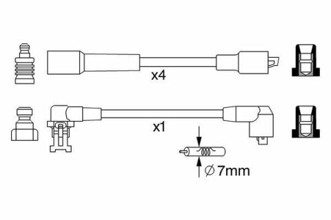 Проволоки высокого напряжения RENAULT 19 B283