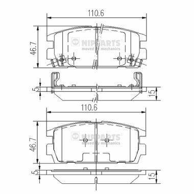 Колодки тормозные (задние) Hyundai Terracan 01-06