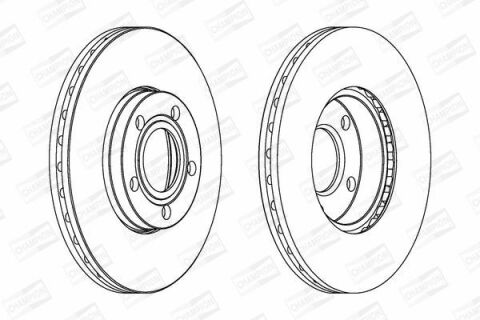 CHAMPION VW Диск тормозной перед. (вентил.) Passat 96-