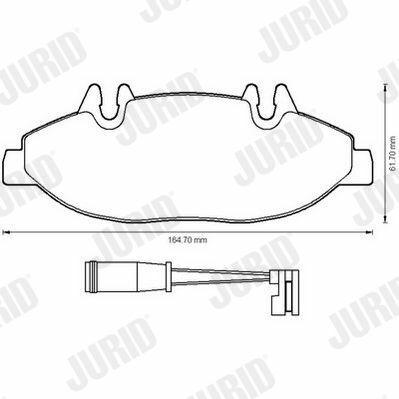 JURID DB Гальмівні колодки передн.Vito,Viano 03- (сист.BOSCH)