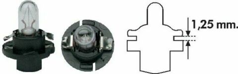 MAGNETI MARELLI 12V 1,2W Миниавтолампа цоколь BX8,4d