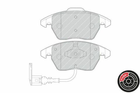 Гальмівні колодки перед. Caddy III/Golf V/Passat B6/Octavia A5