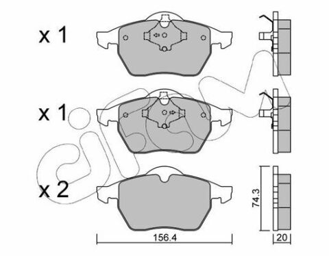 Тормозные колодки передние Passat Audi A4, A8 95- VW