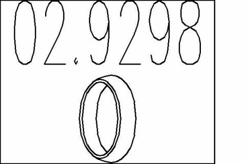 Монтажне  кільце  вихлопної  системи  (D  (внутр.)  -  45  мм;  D  (наружн.)  -  59  мм;  Висота  -  13  мм)