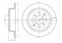 Диск тормозной задний Honda Accord, Civic, Concerto, Prelude, Rover 200, 400, 45