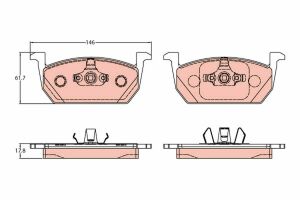 Колодки тормозные SEAT/SKODA Leon/Scala/Kamiq "F "12&gt;&gt;