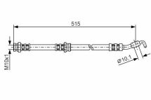 Шланг гальмівний задній 323-04 535mm MAZDA