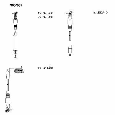 Провода зажигания Opel Kadett 2.0i 86-93 (к-кт)