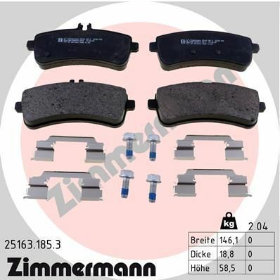 Тормозные колодки (задние) MB S-class (W222/C217/A217)/SL (R231) 13- (TRW) (с аксессуарами)